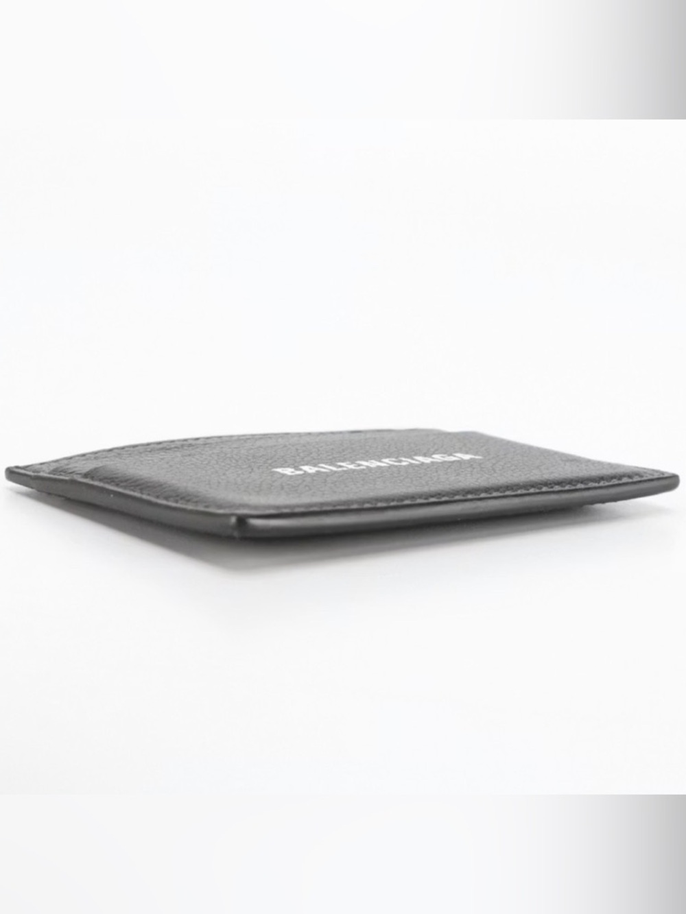 Balenciaga Black Pebbled Leather Card Case with Box - Picture 4 of 7